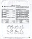 McCall's 7753 Tops with Neckline and Sleeve Variations, Uncut, Factory Folded Sewing Pattern Multi Size 14-22