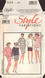 Style 1224 Sewing Pattern, Dress Or Top, Skirt, Pants or Shorts, Size 14-16, Uncut, Factory Folded