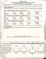 J&L 083 Sewing Pattern, Men's Top with Hood or Collar, Size XS-XXXL, Uncut, Factory Folded