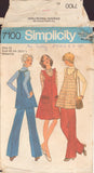 Simplicity 7100 Sewing Pattern, Maternity Jumper or Top and Pants, Size 10, Cut, Complete