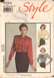 Style 1094 Sewing Pattern, Blouse with Detachable Jabot or Neck, Size 14, Neatly Cut, Complete