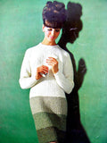 Vintage Mid-Century 1960's Sirdar Double Bouclé Dress with Optional Belt No. 2218 Knitting Pattern Leaflet