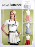 Butterick 5302 Rachel Wallis Design Full and Half Aprons Uncut, Factory Folded, Sewing Pattern Multi-Size S-L