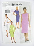 Butterick 3375 Semi Fitted Top and Straight Skirt, OOP, New, Uncut, Factory Folded, Sewing Pattern Size 12-14-16