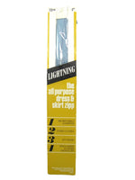 Vintage 1960's Lightning Nylon Azuline Blue Zipper 4" (10 cm) long Unused in Original Packaging, Made in Australia
