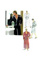 Simplicity 9252 Men's Front Wrap Robe in Two Lengths and Tie Belt, Uncut, Factory Folded, Sewing Pattern Size 38 (97 cm chest)