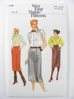 Vogue 7223 Slim, Straight Skirt with Three Style Variations, New, Uncut, Factory Folded Sewing Pattern Size 10