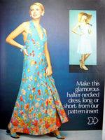 Vintage Golden Hands Monthly October 1972 with 20 Embroidery, Smocking, Raffia & Knitting Patterns and One Bonus Uncut Dress Pattern