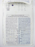 1989 Vogue 7493 Misses' Double Breasted Jacket Top Fitted Through Hip and Straight Skirt, Uncut, Factory Folded Sewing Pattern Size 8-10-12