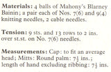 Vintage 70s Aran Cap and Mitts Pattern Instant Download PDF 3 + 4 pages