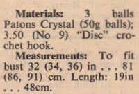 1970s Halter and V-Neck Bust Size 34-36 in Instant Download PDF 5 pages