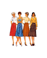 Style 1818 Set of Gored, Flared Skirts with Waistband and Side Zipper, Sewing Pattern Size 16