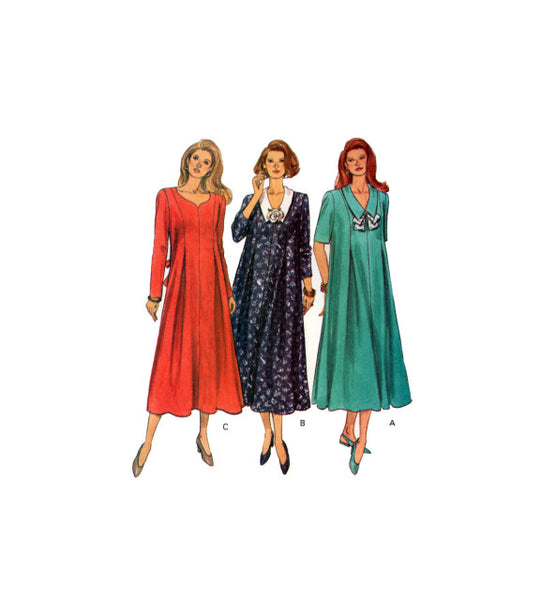 Butterick 3088 Maternity Wear: Loose Fitting, Flared Dress with Neckline Variations, Sewing Pattern  Multi Size 6-12