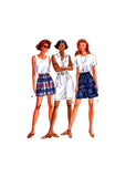 Butterick 6862 Summer Casual Pleated and Cuffed Shorts in Two Lengths, Sewing Pattern Size 12-16