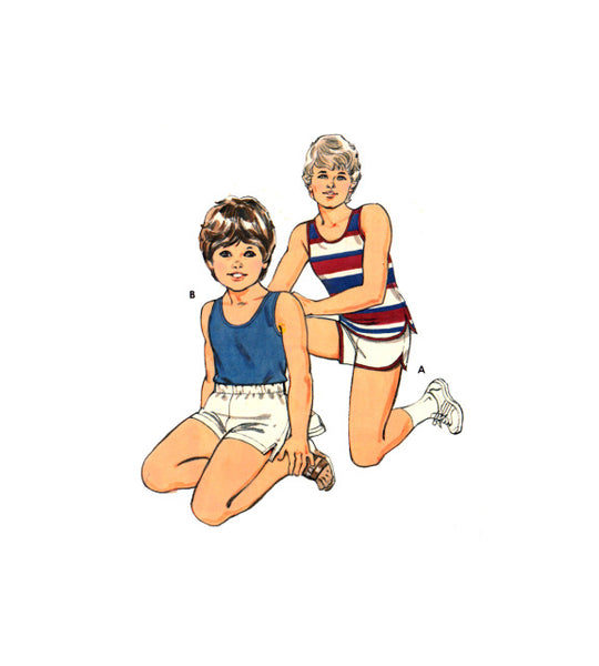 Kwik Sew 1164 Boys' Tank Top with Scoop Neckline and Shorts, Sewing Pattern Multi Size T1-T4