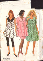 Butterick 6229 Maternity Dresses, Top, Pull-On Skirt and Leggings, Sewing Pattern Multi Size XS-L (6-18)