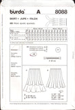Burda 8088 Flared Skirt in Two Lengths with Optional Ruffles and Tiers, Sewing Pattern, Multi Plus Size 10-22