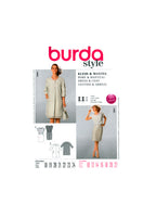 Burda 7060 Mother of the Bride, Formal Cap Sleeved Dress and Coat, Sewing Pattern Multi Plus Size 10-22