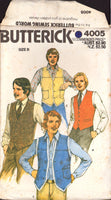Butterick 4005 Mens' Lined Vests or Waistcoats with Pocket, Welt and Contrast Variations, Sewing Pattern Size 38-42