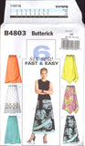 Butterick 4803 Six Easy Skirts with Front and Hem Variations, Sewing Pattern Multi Size 8-14 or 16-22