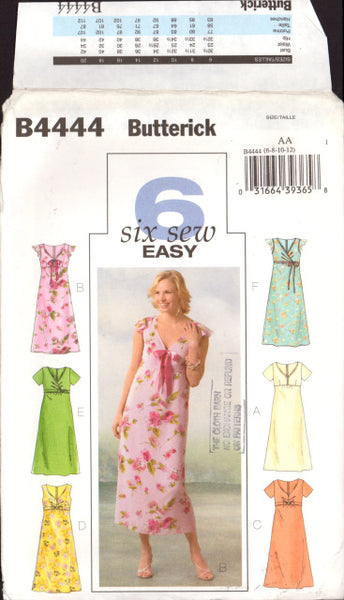 Butterick 4444 Six Easy Empire Waist Dresses with Bodice and Sleeve Va Patterns Central Butterick 4444 Six Easy Empire Waist Dresses with Bodice and Sleeve Va Patterns Central