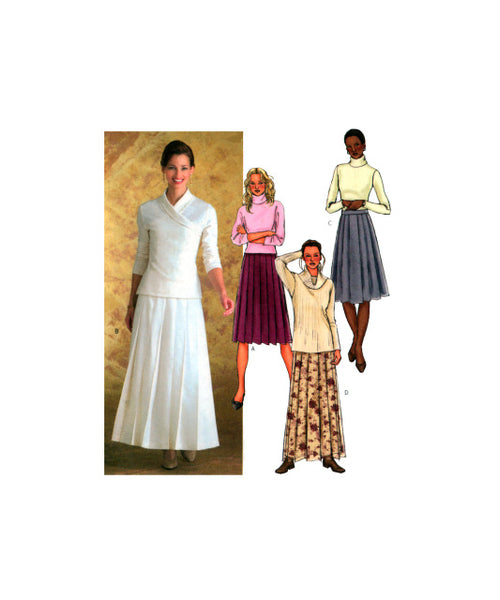 Butterick 4350 Loose Fitting, Flared, Lined Skirt in Two Lengths, Sewing Pattern Multi Size 6-12