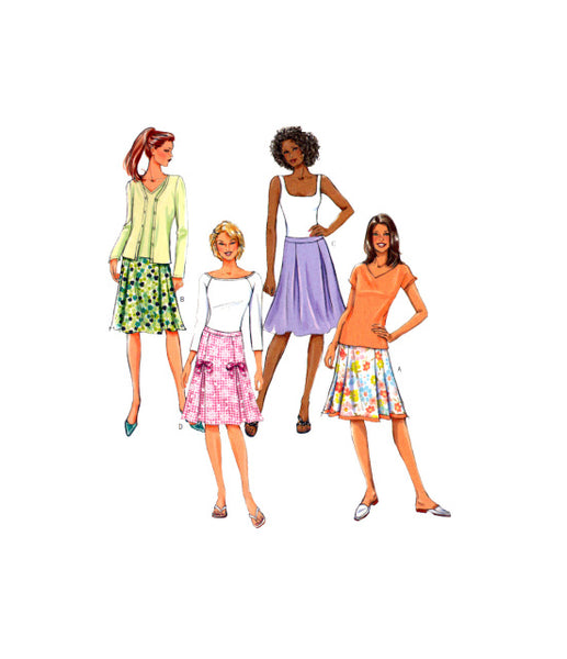 Butterick 4519 Skirt with Pleat Variations, Sewing Pattern Multi Plus Size 16-22