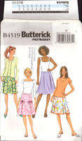 Butterick 4519 Skirt with Pleat Variations, Sewing Pattern Multi Plus Size 16-22