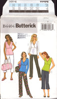 Butterick 4404 Long Sleeve or Sleeveless Top, Pants in Two Lengths and Tote Bag, Sewing Pattern Multi Size 4-14