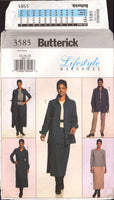 Butterick 3585 Shirt, A-Line Shirt Dress, Skirt and Pants, Sewing Pattern Size 14-18