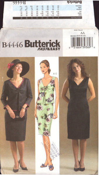 Butterick 4446 Lined Jacket with Optional Chanel Trim, Vest and