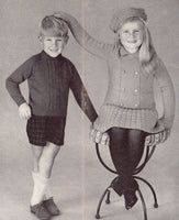 Patons Book 712 Knitting Book - 60s Knitting Patterns for Children's Parkas, Sweaters and Cardigans - Instant Download PDF 24 pages