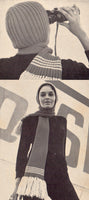 Patons 950 - 70s Knitting and Crochet Patterns for Caps and Scarves - Instant Download PDF 20 pages