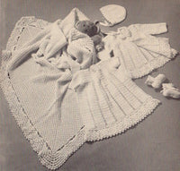 Patons 318 Patterns for Babies - Layette, Jackets, Shawls, Smock, Dress, Robe and Poncho Instant Download PDF 24 pages
