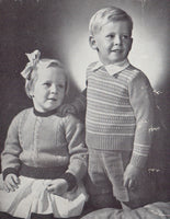 Patons 411 - 50s Knitting Patterns for Girls And Boys From 4 to 6 Years Instant Download PDF 20 pages