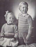 Patons 411 - 50s Knitting Patterns for Girls And Boys From 4 to 6 Years Instant Download PDF 20 pages