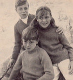 Patons 108 - Knitting Patterns for Girls' and Boys' Raglan Sweaters/Jumpers - Instant Download 20 PDF pages