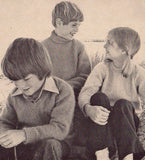 Patons 108 - Knitting Patterns for Girls' and Boys' Raglan Sweaters/Jumpers - Instant Download 20 PDF pages
