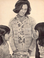 Patons 341 Family Crochet - Crochet Patterns for Jumpers, Cardigans, Suit, Vest, and Singlets Instant Download PDF 20 pages