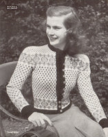 Patons 240  Scottish Fair Isles - 40s Knitting Patterns for Women Instant Download PDF 36 pages