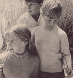 Patons 108 - Knitting Patterns for Girls' and Boys' Raglan Sweaters/Jumpers - Instant Download 20 PDF pages