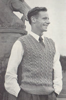 Patons 417 50s Knitting Patterns for Men's Jumpers and Vests Instant Download PDF 20 pages